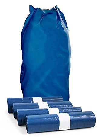 Alfa Müllsäcke 120 Liter 100 Stück extra stark blaue reißfeste Müllbeutel Abfallbeutel 45 my