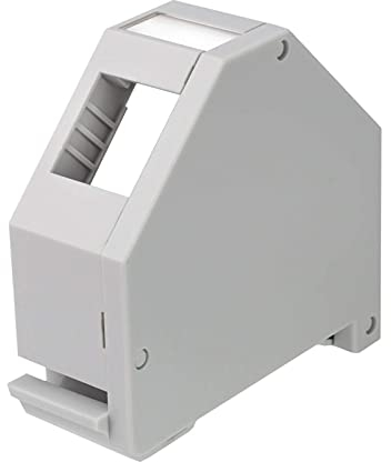 HB-DIGITAL 1 adaptador de carril RJ45, soporte Keystone para riel de sombrero, 35 mm, adecuado para módulos Keystone Cat.5e, Cat.6/6a, Cat.7, Cat.8, Ethernet LAN, cable de instalación