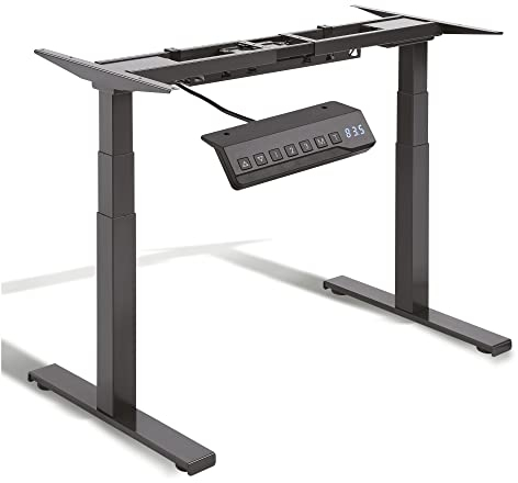 Xantron® Schreibtischgestell Elektrisch Höhenverstellbar/Höhenverstellbarer Schreibtisch Gestell / 2 geräuscharme Motoren, 3 speicherbare Stufen, kinderleichte Montage