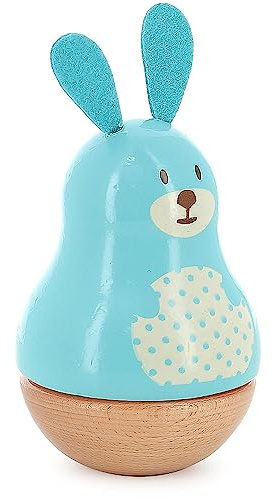 Vilac - Boîte à Musique Raoul Le Lapin - Jouet d'Eveil et de Décoration en Bois Massif - 6 Personnages à Collectionner - pour Enfants Dès la Naissance, Multicouleur