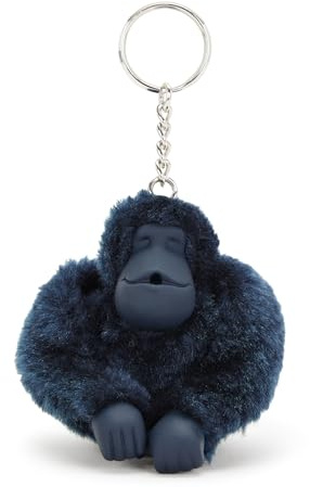 Kipling Monkeyclip M Llavero Mediano con Forma de Mono, Colgadores para Monos, Blue Bleu 2 (Azul)