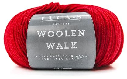 Set of 5 Superwash Sock Wool for Knitting, 4 Ply Sock Yarn from 75% Pure Wool - 25% Polymide, 50g Sock Hand Knitting Yarn
