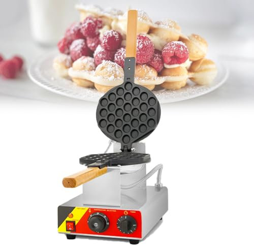 CWCQGH Piastra per Waffle all'uovo, Piastra per Waffle, Piastra per Waffle a Bolle Antiaderente, Piastra per Waffle per panetteria, Snack Street, caffetteria