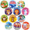MEJOSER 12 Stück Buttons Anstecker Kinder Tiere Sprüche auf Deutsch Motivation Einschulung Geschenk Mädchen Junge Schultüte Füllung Abschiedsgeschenk Kindergarten Kindergeburtstag Party Mitgebsel