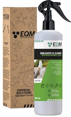 EQM SOLUCIONES QUIMICAS ECO-221, Limpiador de Zapatillas Deportivas Unisex Adulto, sin Color, 500 ml