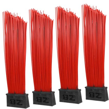 ABOOFAN 4pcs Efficient Outdoor Broom Heads Sanitation Cleaning Brush Street Broom Component Sweeper Attachment for Urban Cleaning