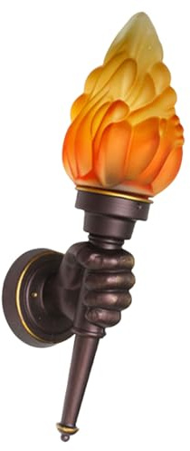Lampe murale de la torche - Lumière murale à la flamme vintage, lampe à main industrielle industrielle | Éclairage d'effet de flamme rustique, luminaire mural en métal antique, lumière de décoration f