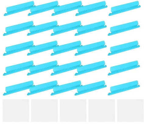 QUARKZMAN Pestañas Colgantes Para Archivos, Pestañas Insertables De 4 Pulgadas E Inserciones De Plástico Transparente Para Etiquetas De Archivos De Carpetas, Azul, 100 Piezas