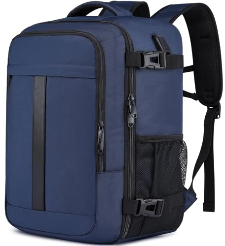 Zaino 40x30x20 per Ryanair Bagaglio a Mano per Wizzair Eurowings Zaino da Viaggio Aereo 24L Borsa da Cabina per Voli,14 Pollici Zaino Porta PC con Caricatore USB Zaino da Viaggio per Donna Uomo,Blu