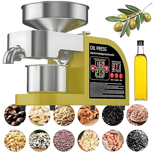 Macchina automatica della pressa dell'olio per uso domestico e commerciale, funzionamento continuo dell'acciaio inossidabile ad alto rendimento, controllo intelligente per l'estrazione dell'olio sana