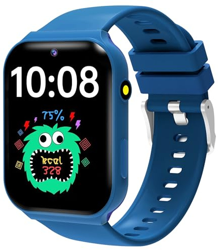 Smartwatch Bambini, 1.83 Orologio Smartwatch Bambini Fitness Tracker con 18 Giochi Fotocamera Contapassi Sveglia Monitor del Sonno Impermeabile Regali di Natale e Compleanno per Ragazza Ragazzo