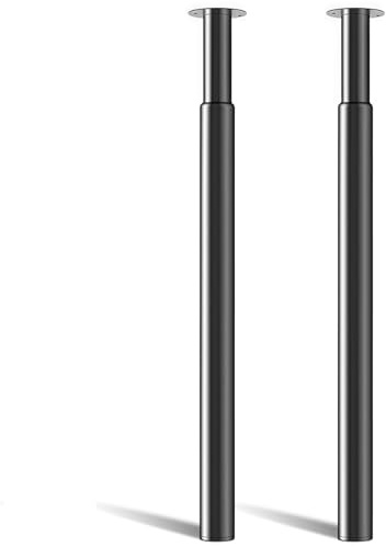Amazing Tour Adjustable Table Legs 710-1100mm - 2 Pack Breakfast Bar Kitchen Worktop Support Office Desk Legs, Heavy Duty Metal Sturdy Steel Frame,Black