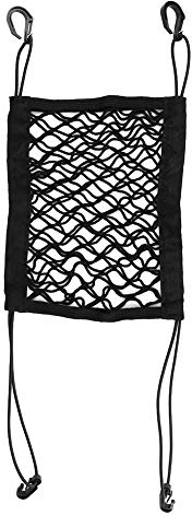 Pssopp Red para Mascotas Barrera de Seguridad Barrera de Malla para Asiento Delantero Obstáculo Viajes Red para Perros y Gatos con Ganchos y Correas Portátil Universal para Accesorios de Coche(Negro)