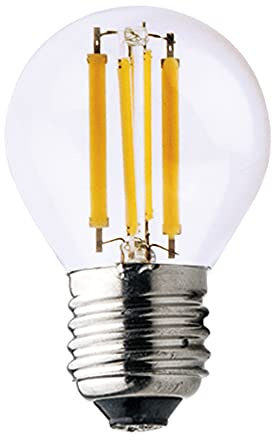 Velamp Bombilla de filamento LED, esfera P45, 6W / 806lm, base E27, 4000K