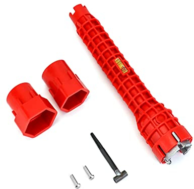 QWORK® Plumbing Tools Sink Wrench, Multi Purpose Plumbing Wrench, Pipe Spanner for Toilet Bowl, Sink, Bathroom, Kitchen Plumbing