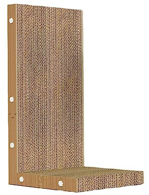 F Fityle Chat Scratcher Cat Scratch Pad Grind Claws Lounge Bed Empêche Les dommages aux Meubles Planche Durable Planche à gratter en Forme de L pour Chats, sans Le Ballon