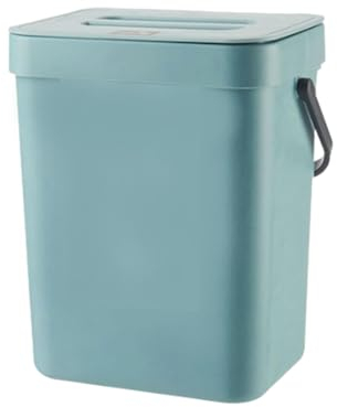 Cubo de basura orgánica para cocina, cubo de compost para residuos orgánicos cotidianos, cubo de basura orgánico pequeño con asa y tapa, cubo de basura de alimentos, pequeño contenedor de compost para