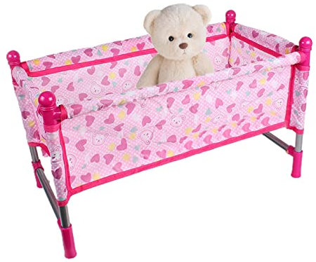 Baby Doll Stroller Set | Junior Nursery Playset - Swing - Dining Chair - Bed | Baby Doll Pretend Set | Doll Nursery Role Playset | Stroller/Swing/Rocking Chair/High Chair/Bed