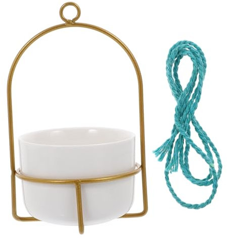 KONTONTY 1 Satz Blumentopf Pflanzgefäße Pflanzgefäß Zur Wandmontage Pflanztöpfe Für Zimmerpflanzen Hängende Blumentöpfe Pflanzgefäß Zum Aufhängen Am Zaun Wandblumenvase Golden