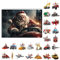 Generic Weihnachtsbaum-Auto-Anhänger, Adventskalender, 24 Tage Weihnachtsurlaub, Adventskalender-Anhänger, Weihnachts-Countdown-Kalender mit 24 2D-Auto-Ornamenten, Weihnachtsbaum-Dekoration, B