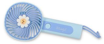 Mr.Wonderful - Mini ventaglio portatile - Margherita blu - Piccolo ventaglio a 3 velocità - Caricatore incluso - Ideale da portare in borsa
