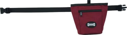 NEXUS-Borsa Addestramento per Cani con Chiusura Magnetica, Porta Snack e Premietti, Dispenser per Sacchetti Igienici, Tracolla Regolabile N11BAGALL (Rosso)