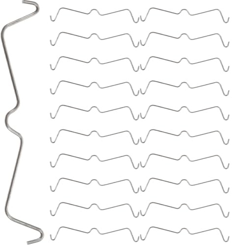 POPETPOP 50 Stück Edelstahl Befestigungsclips für Lochwandhaken Bruchfeste Lochverriegelung Einfach Montierbar für Werkzeugwand und Garagenzubehör