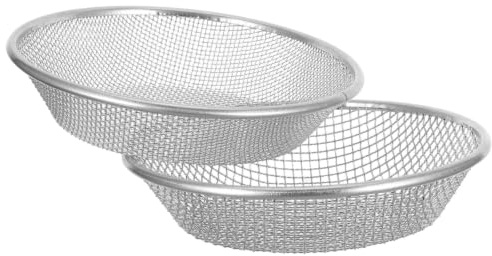 STOBAZA Cedazo de Suelo de Jardín Redondo de Hierro Galvanizado 2piezas Diseño de Malla Optimizada para Separación de Tierra y Bonsáis en Balcones o Laboratorio