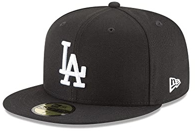 New Era 950 Los Angeles Dodgers Basic Snapback Hat (Black/White) Men's Cap