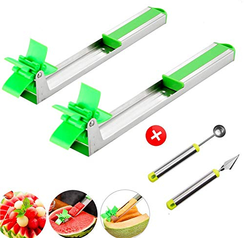 【2 Sets】Anguria Tagliafrutta,Mulino a Vento Anguria Affettatrice, Anguria Affettatrice, Mulino a Vento Taglia Anguria Multiuso Cucina Anguria affettatrice Veloce,nuovi gadget da cucina Affettatrice