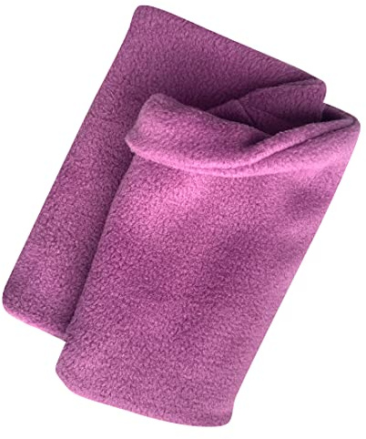 Wollhuhn Cálido Niño/Niña NUESTRO LOOP/Bufanda tubular/Bufanda de dos capas de forro polar para girar, lila monocolor, talla única