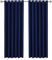 Imperial Rooms Blackout Curtains for Living Room - Eyelet Navy Bedroom Curtains 46x54 Inch Drop Window Treatments Super Soft Thermal Black Out Curtain Pair Panels with Two Tie Backs