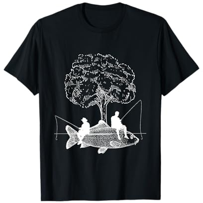 Pêche - Carpe Fish Island Art Funny Carp Fishing T-Shirt