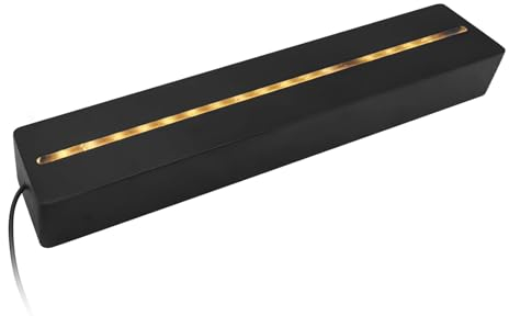QENETY Base di visualizzazione rettangolare da 30,5 cm, base di visualizzazione rettangolare per luci a LED in legno, supporto per lampada a luce calda per cristallo, acrilico, vetro, resina, art on