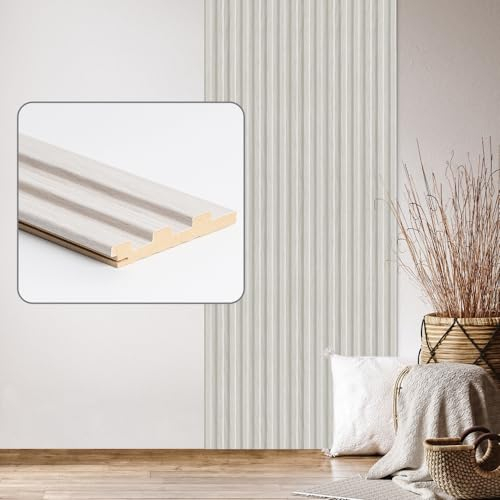 Wandpaneele & Deckenpaneele Desiwa 9er-Set in Eiche Weiß 10,7x130 cm Holzoptik Holz MDF Holzpaneele