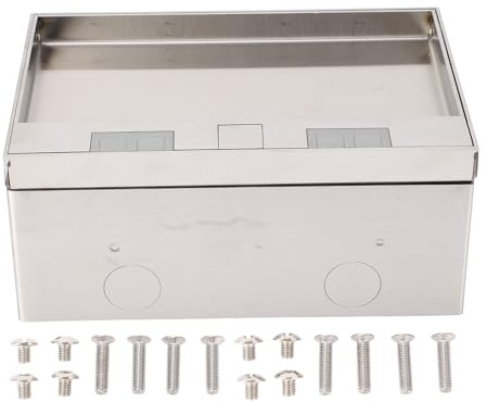 Presa da Incasso a Pavimento 3 Posti UE 4000W in Acciaio Inossidabile per Uffici Hotel Aule Scuola e Ambienti Commerciali