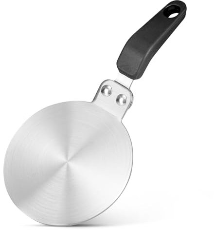 Piastra adattatore a induzione, 13 cm, piastra a induzione per caffettiera e pentole su piani cottura a induzione in acciaio inox
