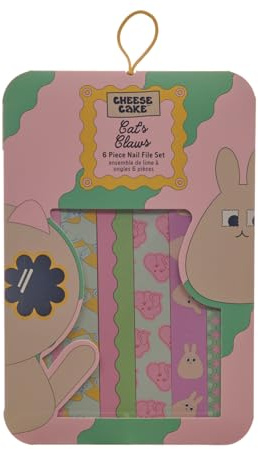 Cheese Cake 6 Piece Nail File Set Japanese Kawaii Design Manicure for Teen Girls