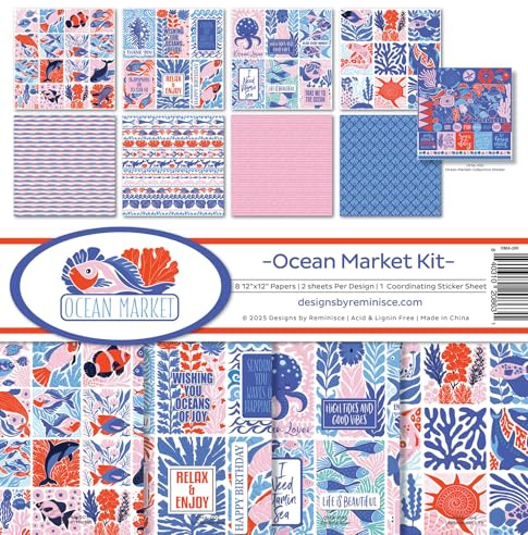 Reminisce Ocean Market Scrapbook Collection Kit