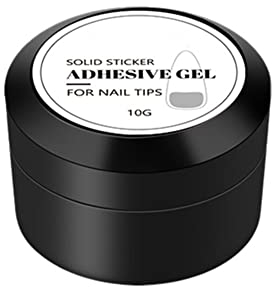 ISAKEN Fester Nagelkleber, Nagelkleber für Tips für künstliche Fingernägel und Nageldesign, Nagelkleber für Tips Solid Nail Gel Glue Nagelkleber, Kunstnägel UV Kleber für Nägel Strass