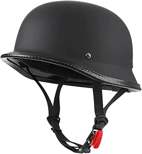 Halbhelme Motorradhelm mit ECE Genehmigt Halbschalenhelm Brain-Cap Halbschale Roller-Helm Scooter-Helm Jet-Helm Retro für Erwachsene Herren Damen (Color : 1, Size : XL(61~62cm))