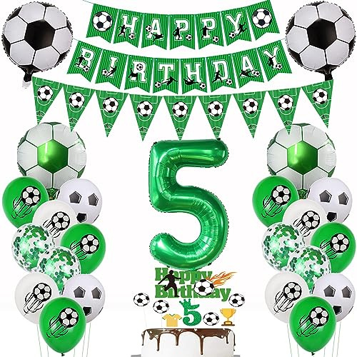 Fotbollsballong 5. Födelsedag fotboll 5 år födelsedag grön ballong 5 ballonger fotboll dekoration 5 fotboll födelsedagsdekoration 5 år tårtdekoration fotboll 5 födelsedagsdekoration pojkar
