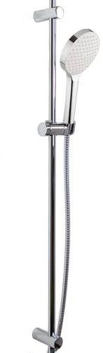 SwissWave - Kit Asta Doccia Reno 1000mm con Doccetta 1 Getto e Flessibile 1600mm - Asta Acciaio Inox - Fissaggi Murali Regolabili - Installazione Semplice e Design Moderno - Argento/Cromo