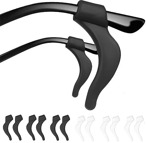 DIAONIAN 12 Stück 6 Paar Brillenhalter Ohr,Brillenbügel,Brillen Rutsch Stopper,Brille Rutschstopp,Antirutsch Brillenbügel,Brillenhalter Sport,Universal,für Brillen,Sonnenbrillen,Lesebrille