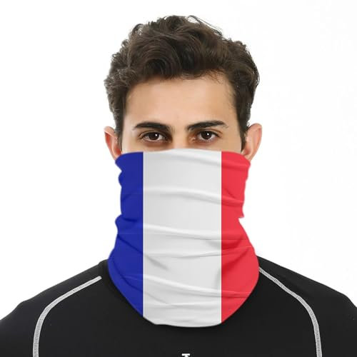 JIAHG Écharpe Multifonctionnel Écharpe Imprimé Drapeau National Bandana de Cyclisme Séchage Rapide Cache-cou Vélo Moto Pêche Randonnée Tour de Cou Coupe-vent Cagoule Protection de Tête et Visage