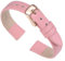 QUARKZMAN Uhrenarmband Leder Armband 12mm Uhrenarmbänder aus Echtem Leder mit Edelstahl Schnalle Vintage Ersatzarmband für Uhr Smartwatch Damen Herren (Rosa)