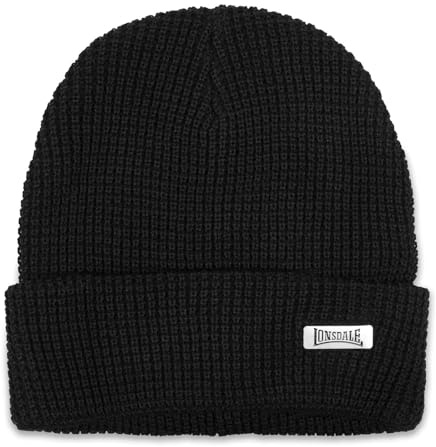 Lonsdale Horsforth Berretto, Nero, Taglia Unica Unisex-Adulto