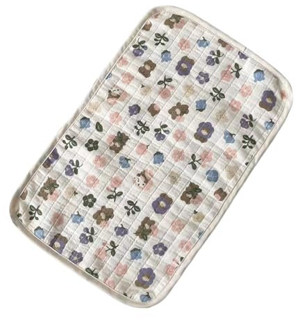 MARCBUSE Kinder-Kissen, gesteppt, Baby-Kissen, bedruckt, Tiermuster, Baumwollkissen für Neugeborene