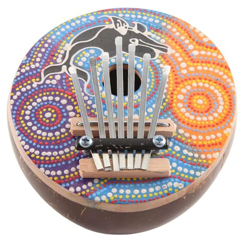FPHADO Strumento Musicale per Pianoforte con Pollice Regolabile e Dito Regolabile Mbira con Guscio di Noce di Cocco Sintonizzabile un 7