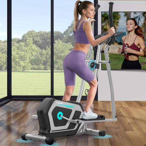 Elliptical Cross Trainer for Home Gym, 3 in 1 Compact Cross Trainer with 16 Levels of Magnetic Resistance, App Compatible, LCD Display, Pulse Sensor, 130 KG Weight Capacity Cross Trainer